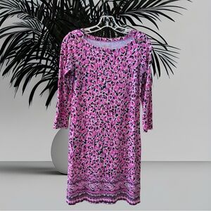Lilly Pulitzer Pink and Gray Animal Print Dress